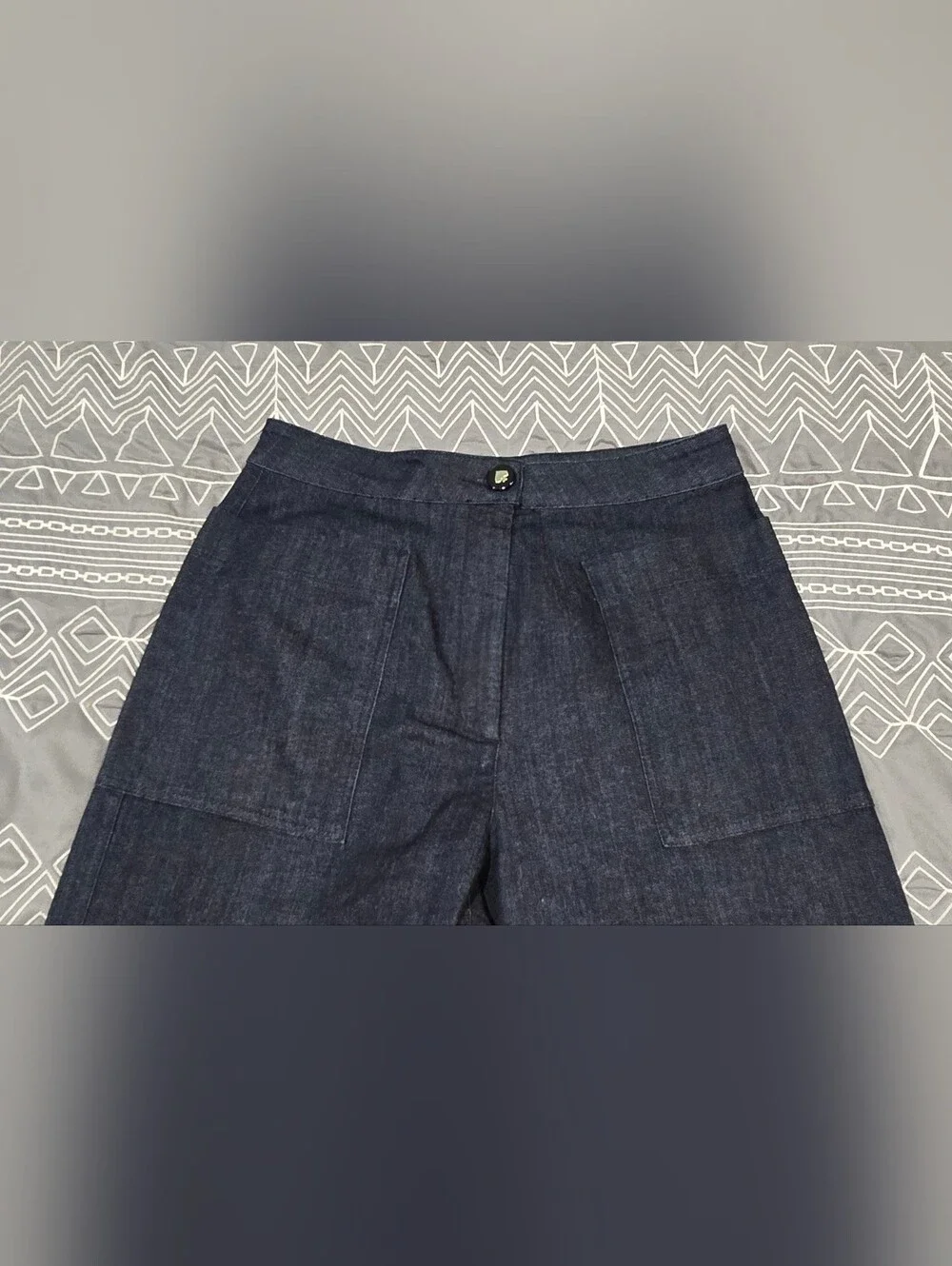 Kate Spade High Waisted Wide Leg Cropped Jeans Size 15/32